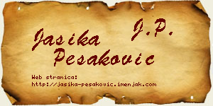 Jasika Pešaković vizit kartica